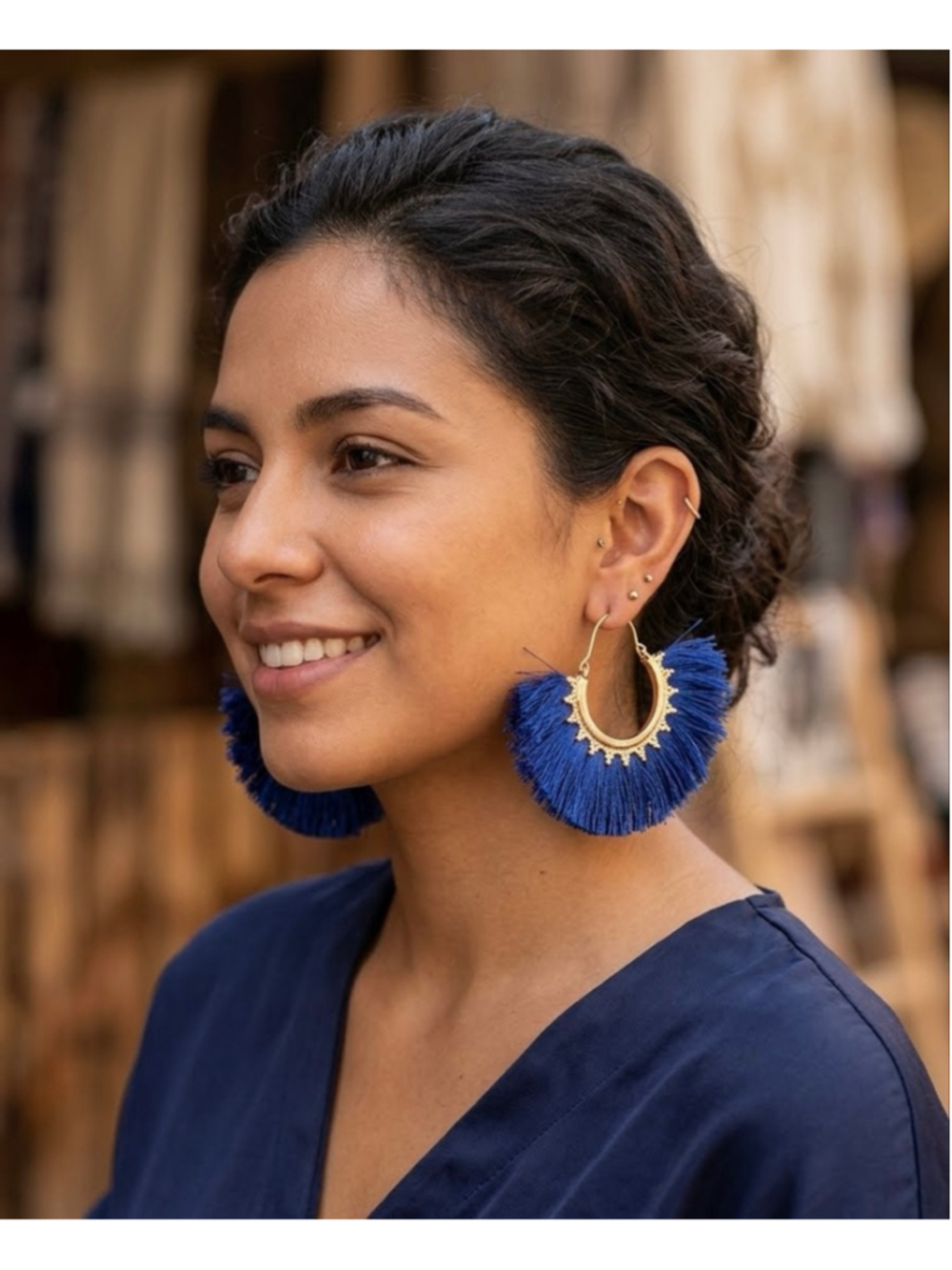 Fashion shiraleah anya blue Earrings